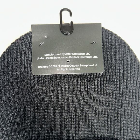 REALTREE Black Ginger Brown 2pc Insulated Knit Thermal Plush Lined Beanies - Picture 7 of 10